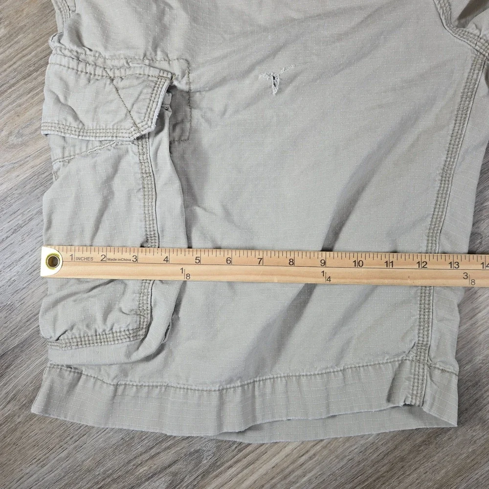 Vintage Y2K Polo Jeans Ralph Lauren Cargo Shorts Mens 38 Beige Ripstop Utility
